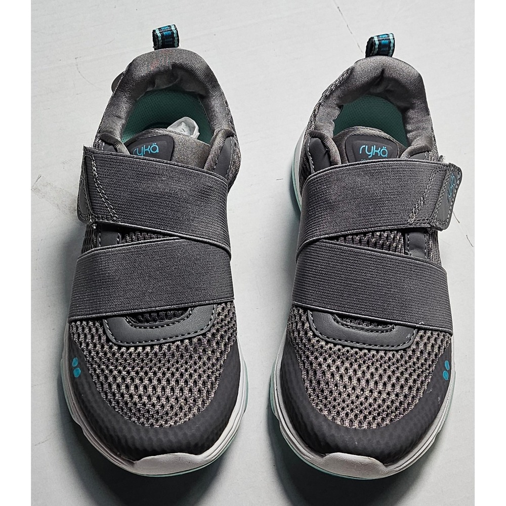 Ryka VLK Devo Cinch Womens Gray RE‎ ZORB Athletic Shoes Hook and Loop Size 5.5M
